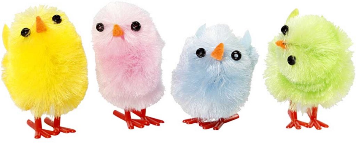 Creativ company Poussins de Pâques, h : 30 mm, couleurs pastel, 12 pièces 1 boîte