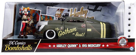 Jada jouets 1951 mercure - harley quinn - bombes de bandes dessinées dc - jada 1:24