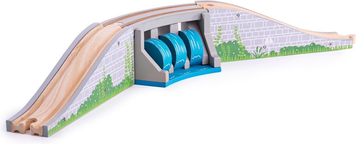 Bigjigs Rails en bois - pont avec cascade