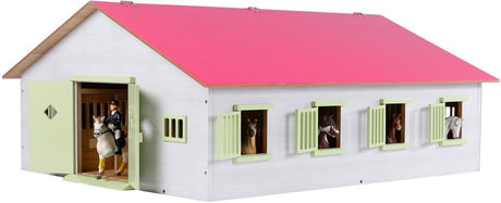 Globe pour enfants écurie rose avec 7 boxes, 1:24