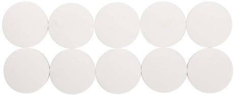 Aimant Maul rond 10 pièces 2,5 kg plastique ferrite bruchsicher erodiert lackiert ø 3,8 x 1,55 cm blanc