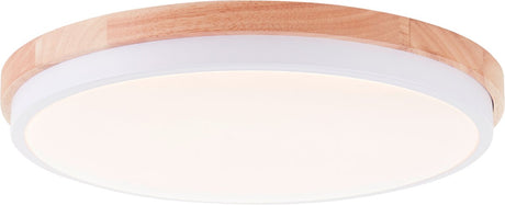Brilliant baarlo - plafonnier - ø 35 cm - LED 24w - 3000k - dimmable - bois blanc