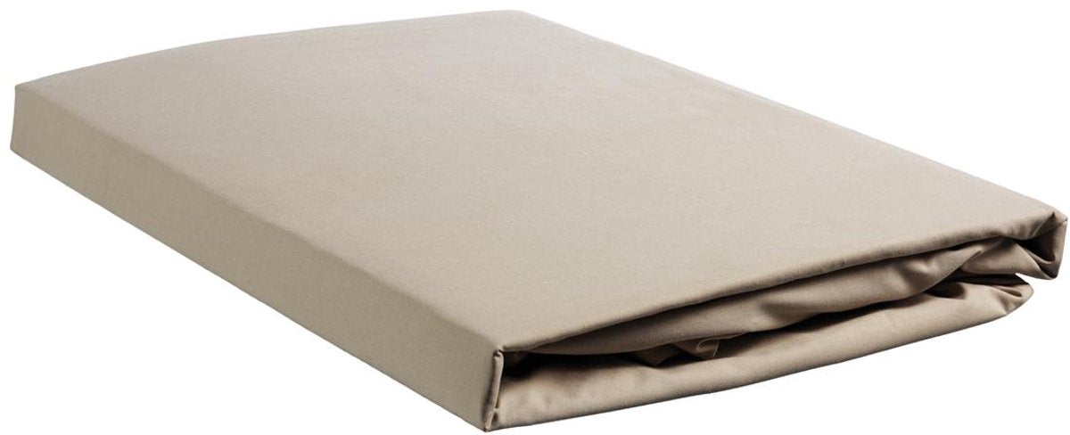 Ambiante - katoen - split-topper - hoeslaken - 160x220 cm - taupe