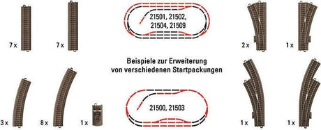 Kit d'extension Trix h0 c-rails - rails ferroviaires miniatures - 62900