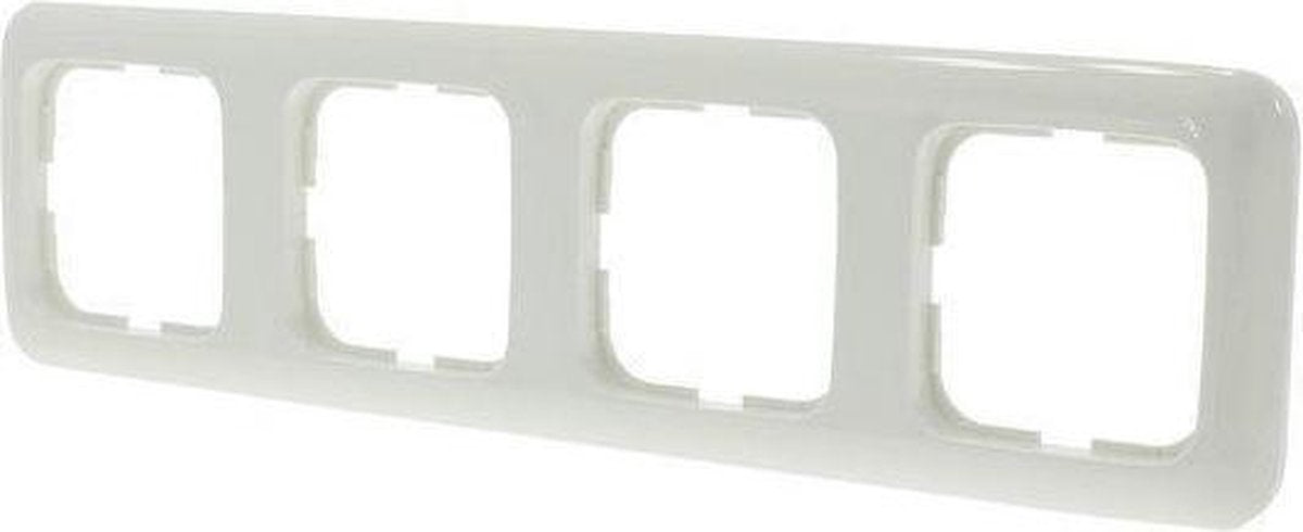Plaque de recouvrement encastrable Busch-Jaeger reflex - 4 voies - blanc polaire