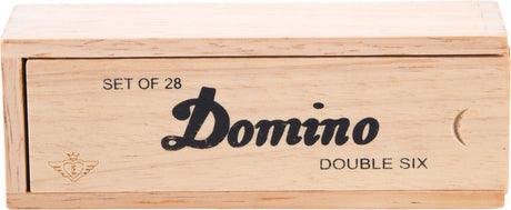 Domino de base dans une boîte en bois