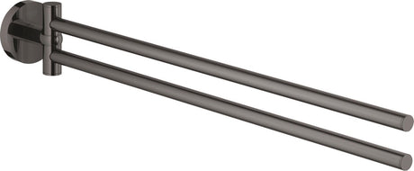 Porte-serviettes Grohe essentials avec deux bras rotatifs - graphite dur (noir)