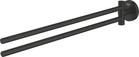 Porte-serviettes Grohe quickfix start - 439 mm - rotatif - noir mat
