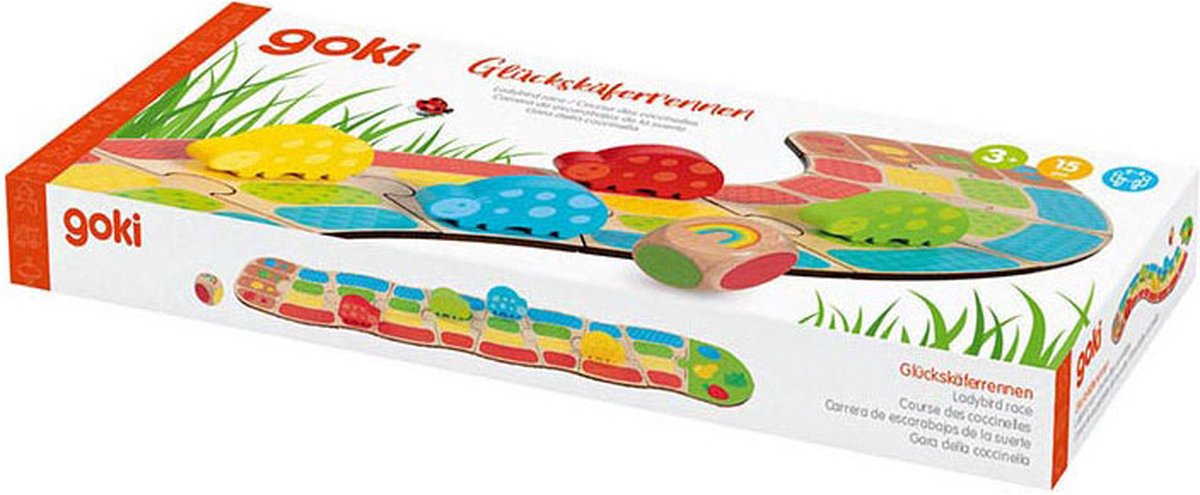 Goki Wooden LieveheerstbeestJesrace Dice Child's Play