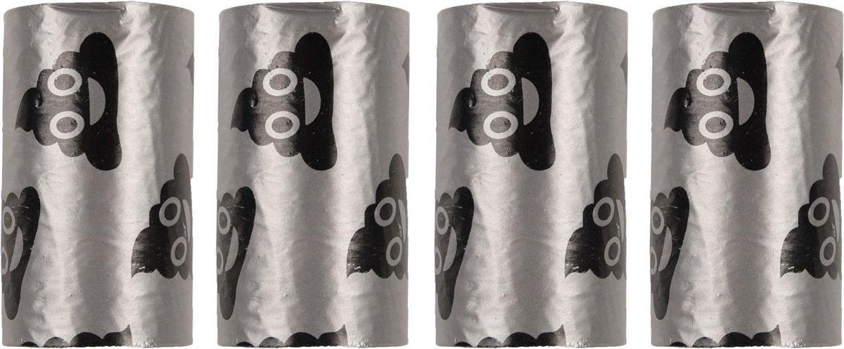 Flamingo - sacs à crottes pour soins pour chiens forta - gris - 4 x 15 sacs