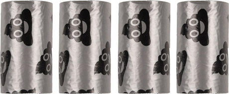 Flamingo - sacs à crottes pour soins pour chiens forta - gris - 4 x 15 sacs