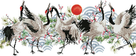 Diamond dotz® peinture diamant adultes - pierres rondes - paquet complet - passe-temps - - dd8.011 - animaux - danse des oiseaux 77 x 32 cm