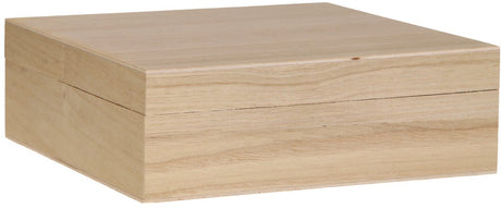 Boîte carrée en bois de jeu avec couvercle amovible