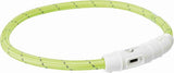 Trixie collier lumineux pour chien flash USB TPU nylon vert