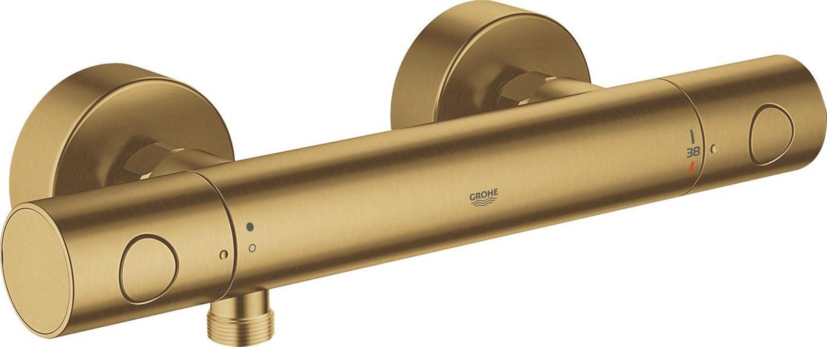 Robinet de douche thermostatique Grohe grohtherm 1000 cosmopolitan m - cool Sunrise brossé (or mat)