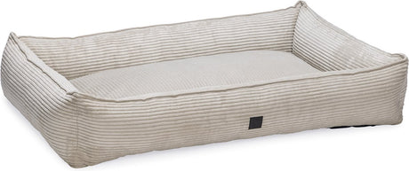Designed by lotte ribbed - hondenmand - lichtgrijs - 120x80x23 cm