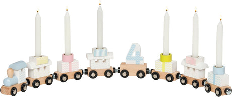 Train d'anniversaire en bois Goki, 10dlg.