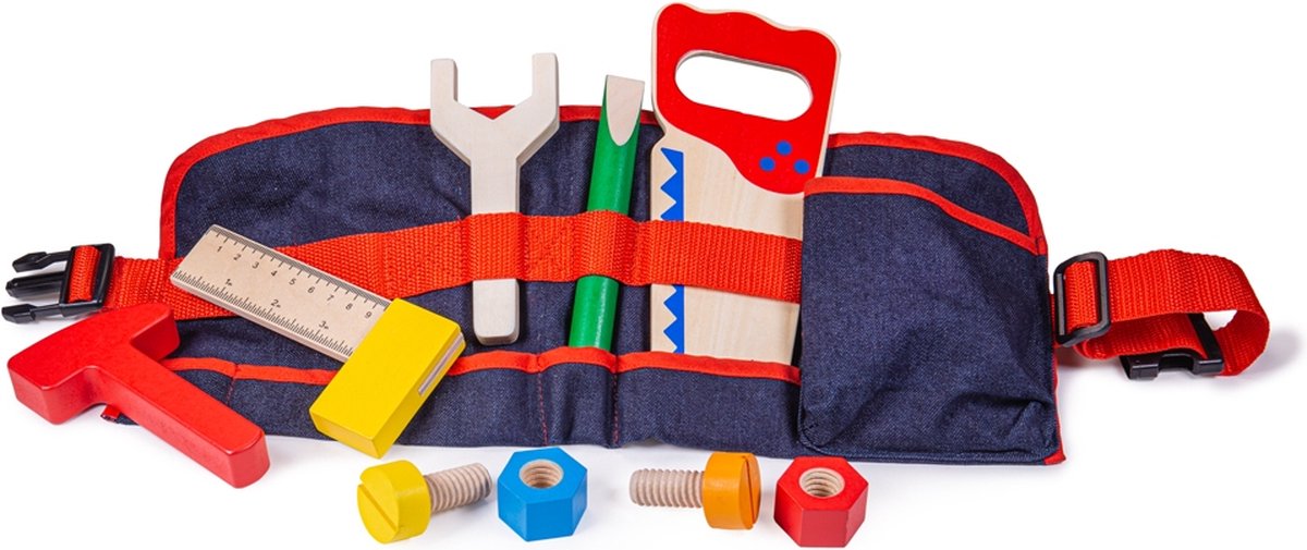 Ceinture à outils rouge de Bigjig