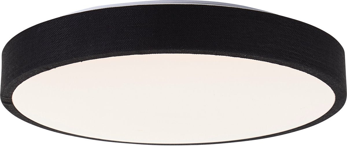Brilliant filiz - plafonnier - ø 38,5 cm - LED 24w - dimmable en 3 étapes - noir et blanc