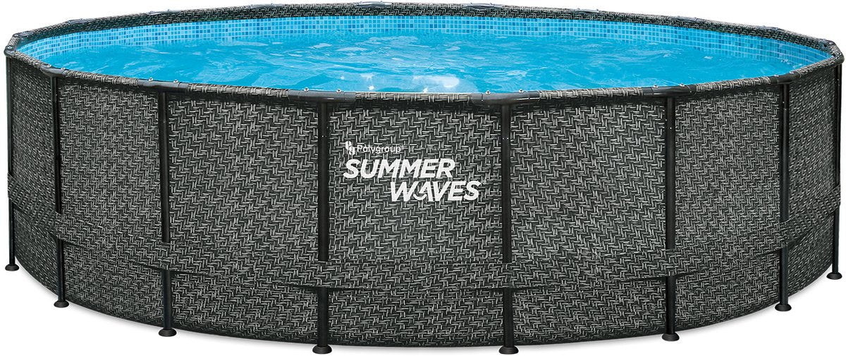 Piscine Summer Waves cadre Elite 549 x 132 cm chevrons foncés + pompe filtre à sable