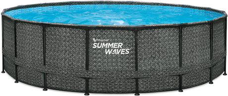 Piscine Summer Waves cadre Elite 549 x 132 cm chevrons foncés + pompe filtre à sable