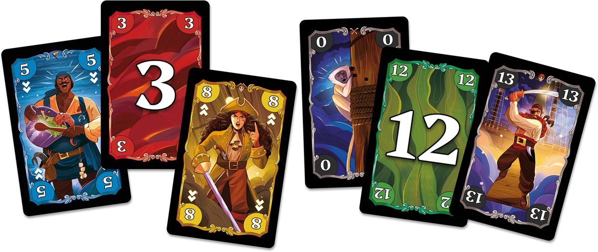 Schmidt ® - Skull Queen - jeu de cartes - jeu de combat tactique sur le thème des pirates - à partir de 8 ans - 2-6 joueurs