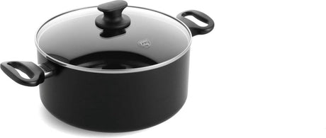 Greenchef prime poêle à induction céramique avec couvercle 24 cm - 4,9 l - sans PFA - poêle à induction - passe au lave-vaisselle - passe au four jusqu'à 160°c - revêtement antiadhésif céramique - aluminium recyclé - noir