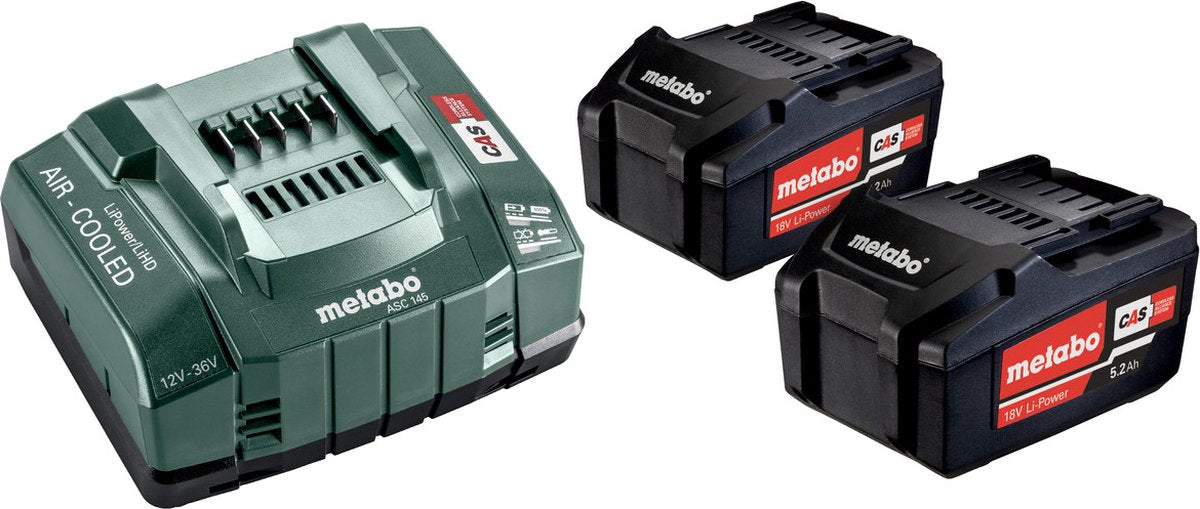 Pic Kit de base Metabo 2x batteries 18 Volts 5,2 Ah | k+mix - 685051000