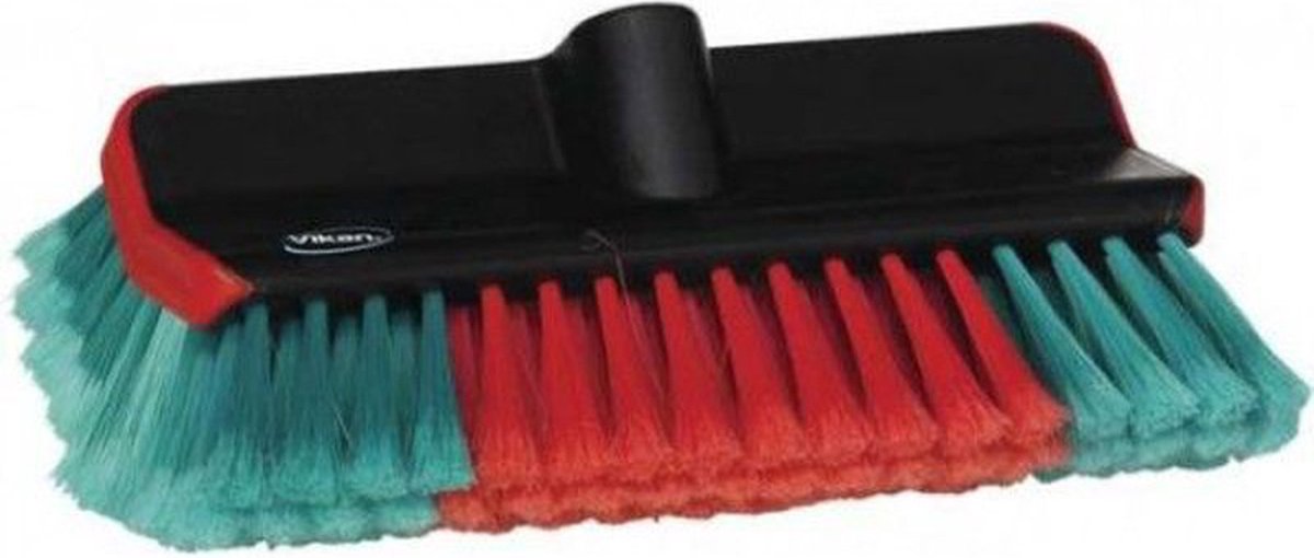 Vikan 524752 Brosse d'angle avec alimentation en eau haute et basse poils fendus souples 280 mm