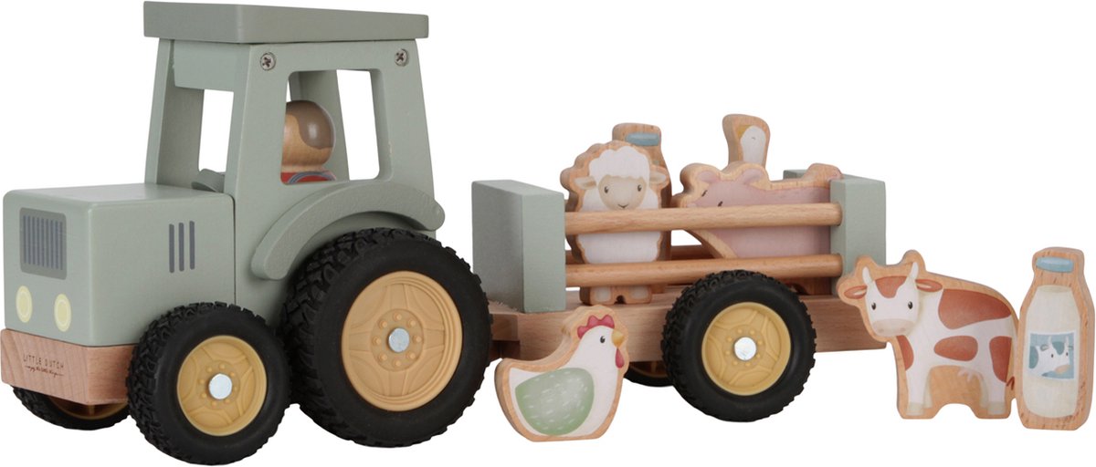 Tracteur Little Dutch Tiamo Little Farm avec remorque