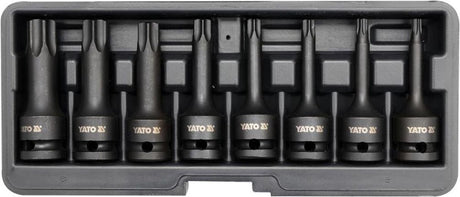 Yato jeu d'embouts de clé à chocs 8 pièces noir yt-1065