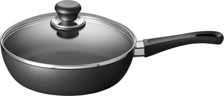 Poêle à frire Scanpan sauteuse avec couvercle induction classique ø 24cm 2 litres - convient à tous feux - revêtement antiadhésif standard