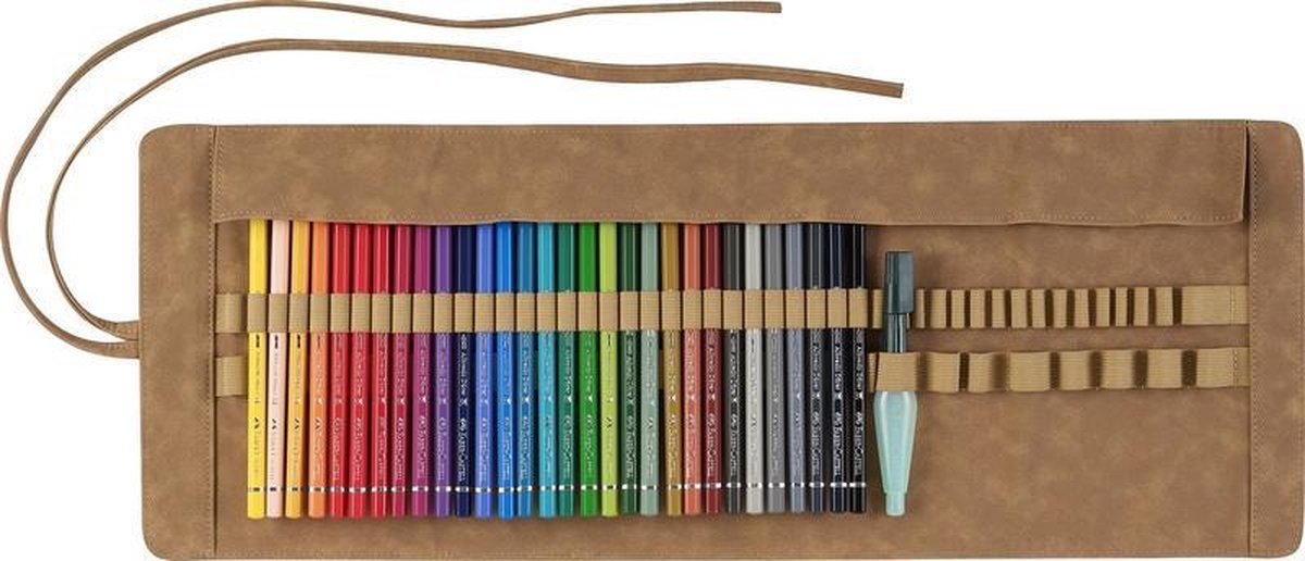 Crayon aquarellable Faber-Castell Albrecht Duurer - 30 crayons + pinceau - étui enroulable
