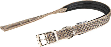 Collier pour chien Ferplast Daytona Deluxe Collar - doublure douce - marron - réfléchissant - l - largeur : 2,5 cm - tour de cou : 45 - 53 cm (veuillez mesurer avant de commander)