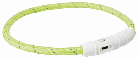 Trixie collier lumineux pour chien flash USB TPU nylon vert