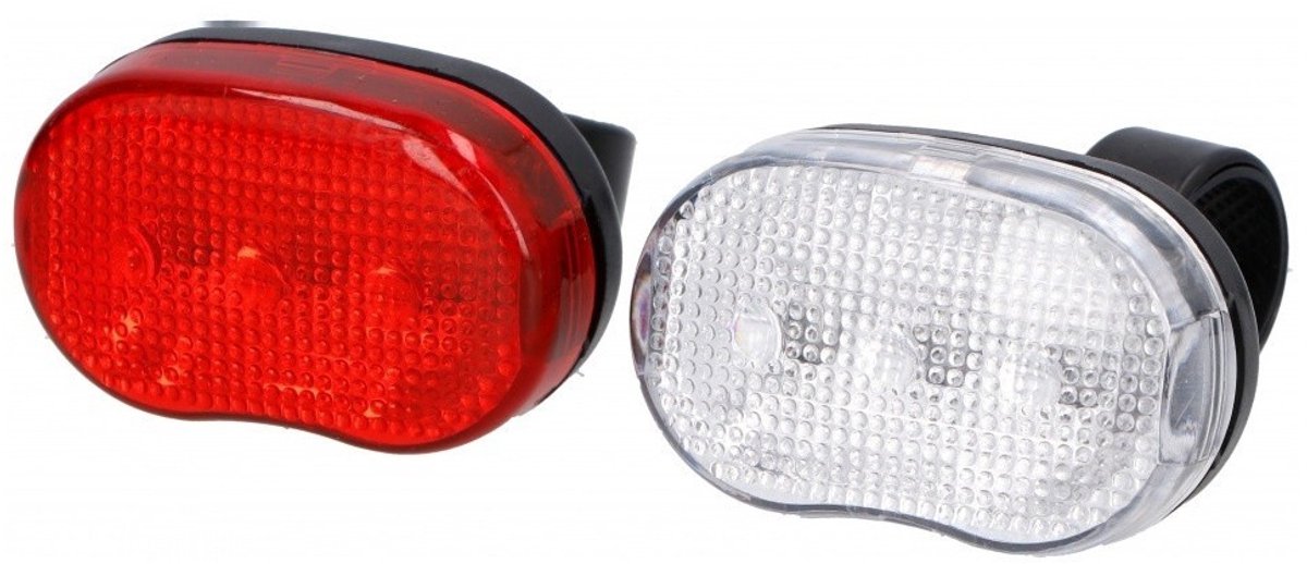 Kit d'éclairage de vélo Dresco - classique - LED - noir