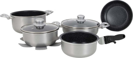 Set de poêles Gimex - induction - argent - 8 pièces