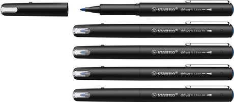 Stabilo dr!ver - feutre fin premium - 0,8 mm - bleu - boîte de 5 pièces