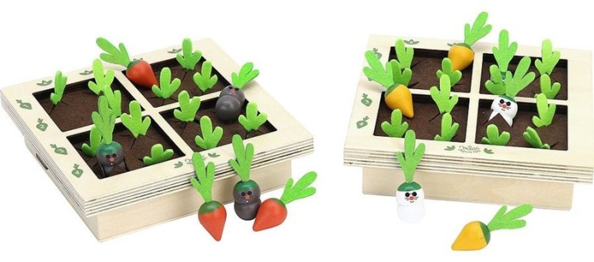Vilac jeu de société en bois jardin légumes taupes jeu éducatif 2 joueurs.