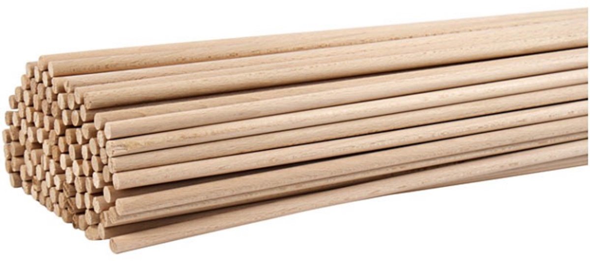 Creativ company cc bâtons de fleurs en bois 60 cm × 8 mm 10 pièces