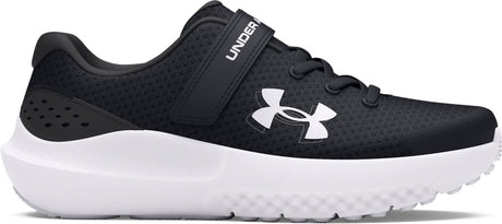 Under armour ua bps surge 4 ac-blk chaussures de sport pour garçons - noir - anthracite - blanc