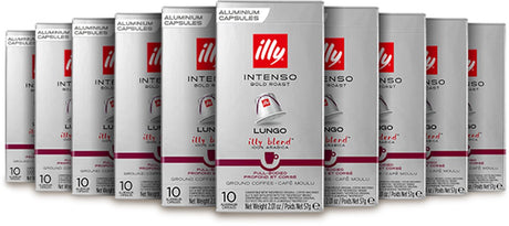 Tasses à café Illy Lungo Intenso - intensité 7 9 - 10 x 10 capsules