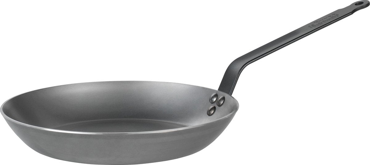 Debuyer de Buyer Mineral B Poêle Noire 28 cm – Tôle d'acier – Sans PFAS – Performance de cuisson professionnelle – Compatible induction