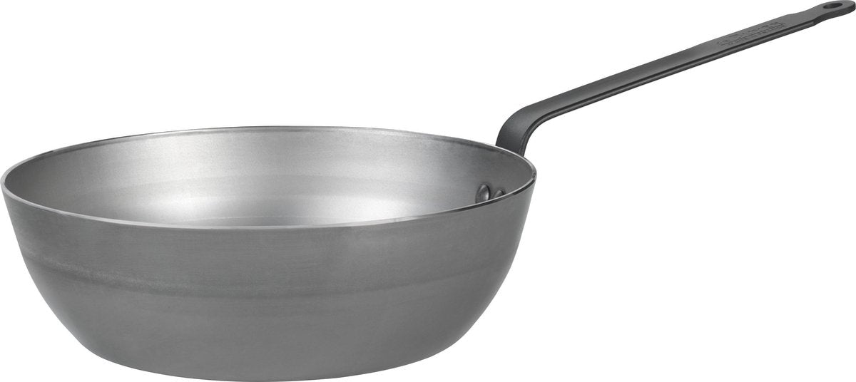 Debuyer de Buyer Mineral B Poêle Noire 28 cm – Tôle d'acier – Sans PFAS – Performance de cuisson professionnelle – Compatible induction