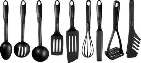 Tefal bienvenue - spatelset - 9-delig - zwart - hittebestendig - vaatwasserbestendig