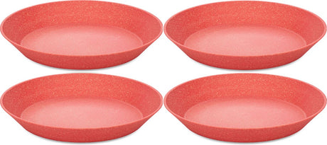 Koziol assiette creuse, 24 cm, lot de 4, corail biologique et naturel - | plaque de connexion
