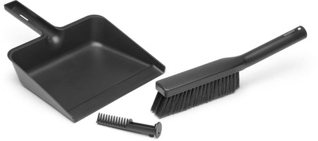 Pelle et brosse pour évier Brabantia - gris foncé