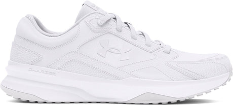 Under armour ua edge lthr-wht chaussures de sport pour hommes - blanc - gris halo