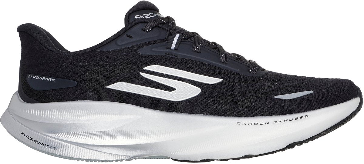 Skechers go run ride 12 - chaussures de sport pour hommes - noir