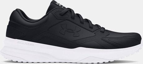 Under Armour ua edge lthr-blk chaussures de sport homme - noir - blanc